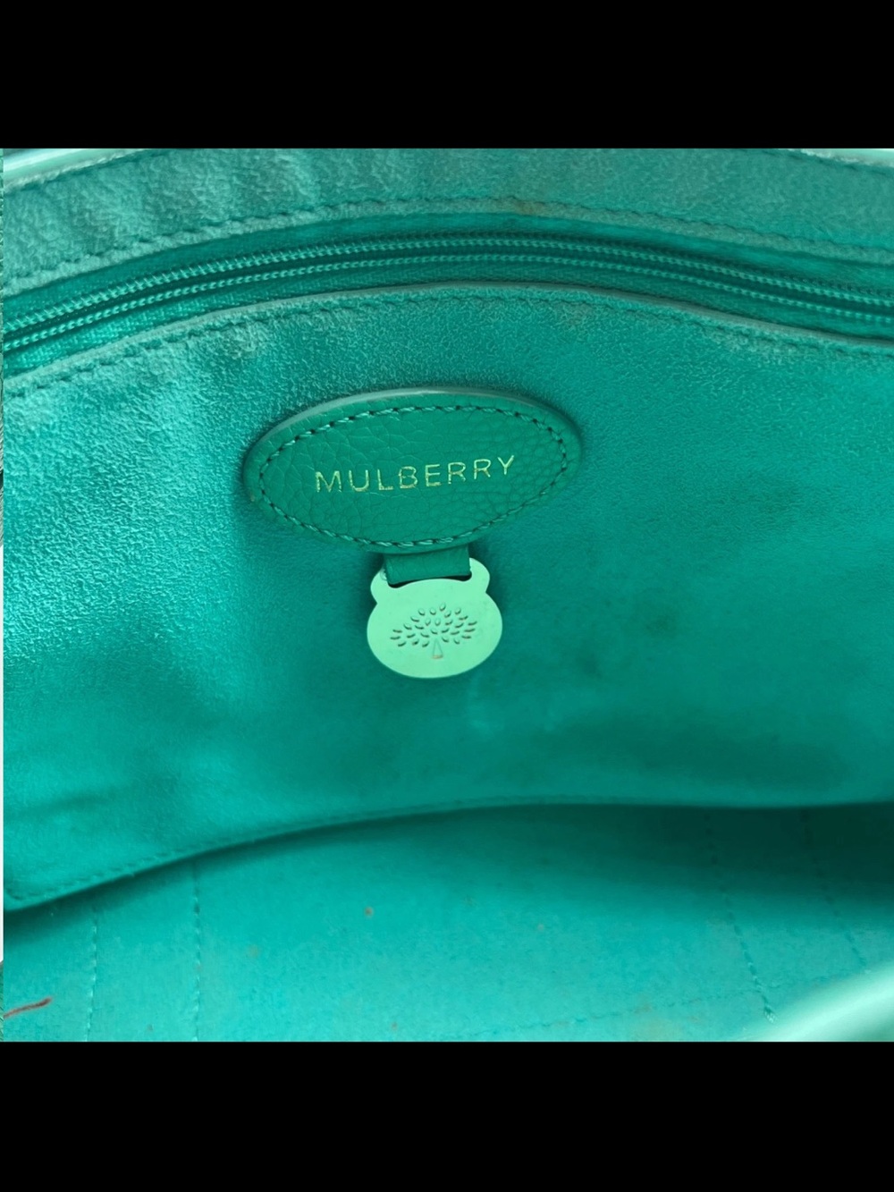 Mulberry Turquoise Leather Satchel - Picture 8 of 16